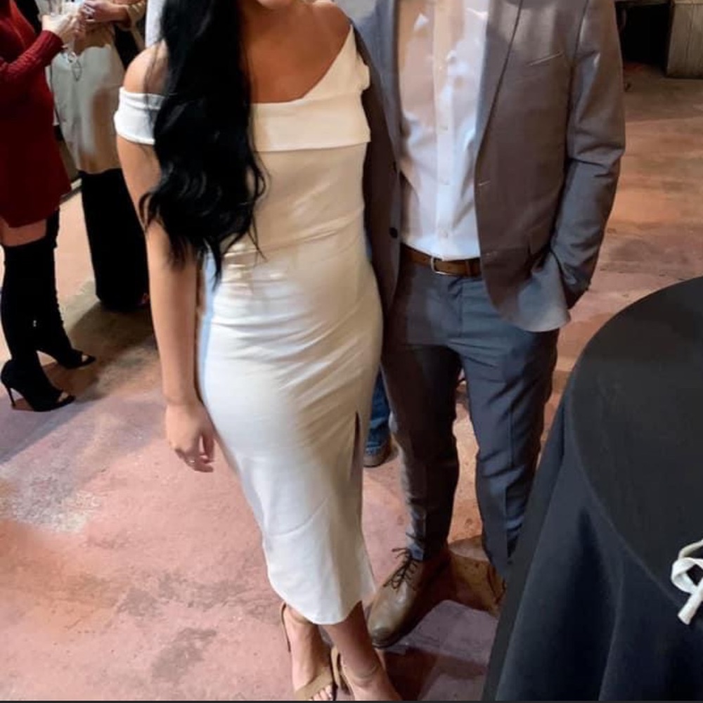 White of the shoulder dress
